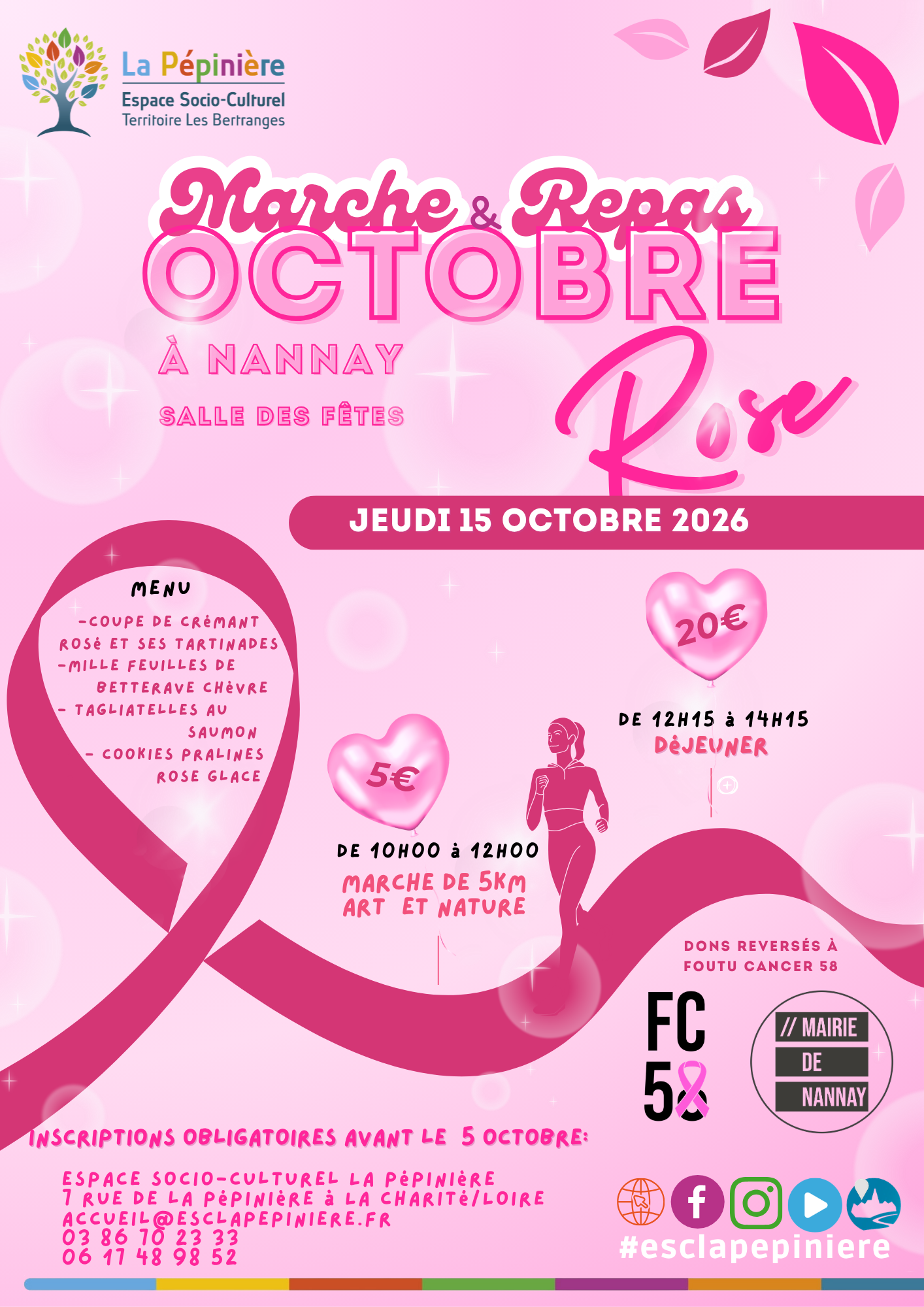 MARCHE ET REPAS ROSE